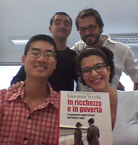 Nguyen Hoang Long (bottom left) with the HHB Team based in Rome: Stefano Chianese (top left), Giacomo Gabbuti (top right) and Federica Di Battista (bottom right)